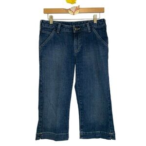 Carhartt jeans capri length denim notch hem size 4